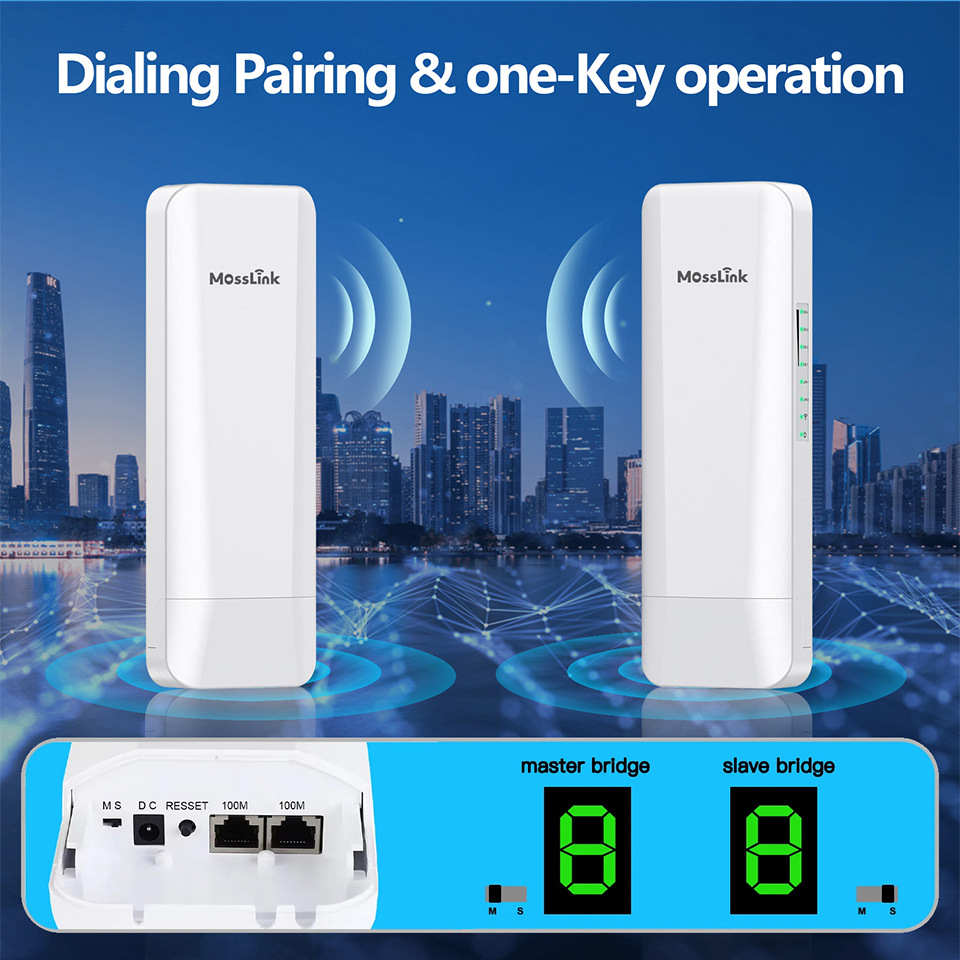 5.8G900mbps5千米无线网桥无线中继器点对点室外接入点网桥远距离