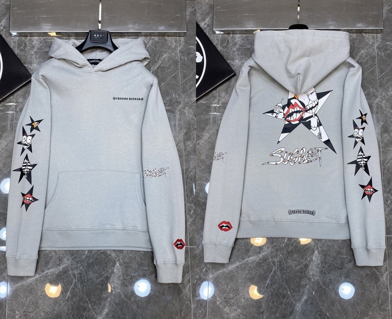 25ss正确版Chrome Hearts 克罗伈十字架连帽卫衣百搭潮流时尚批发|undefined
