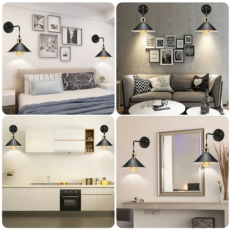 lámpara de pared de cabezal de cama nórdica industrial retro estilo americano barra de hierro forjado iluminación de balcón lámpara de pared LED lámpara de pared de hierro forjado