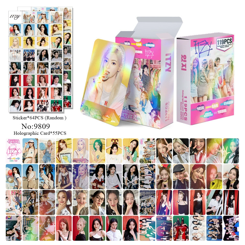 New Model Exclusively for Foreign Trade: 124 Holographic Cards, Total Chain Gidle Str Bptwice Celebrity Merchandise Lomo Small Cards