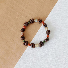 真咖啡豆很醒脑~手作款串珠百搭男款手串女生小众设计手链情侣款