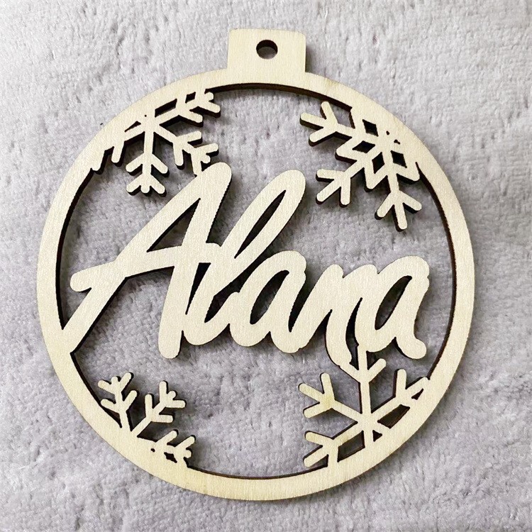 New Wooden Crafts Pendants Creative Home Decoration Unfinished DIY Christmas Festive Decorative Wood Chips