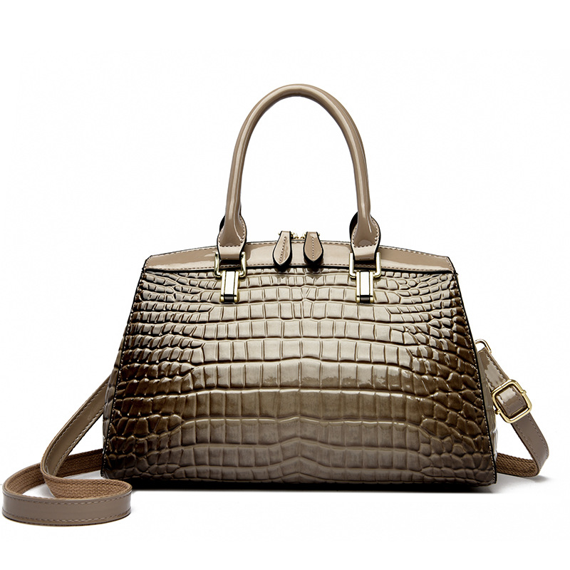 Big bag Boston Women's bag fashion light luxury middle-aged mother bag shoulder messenger handbag_voghion.com