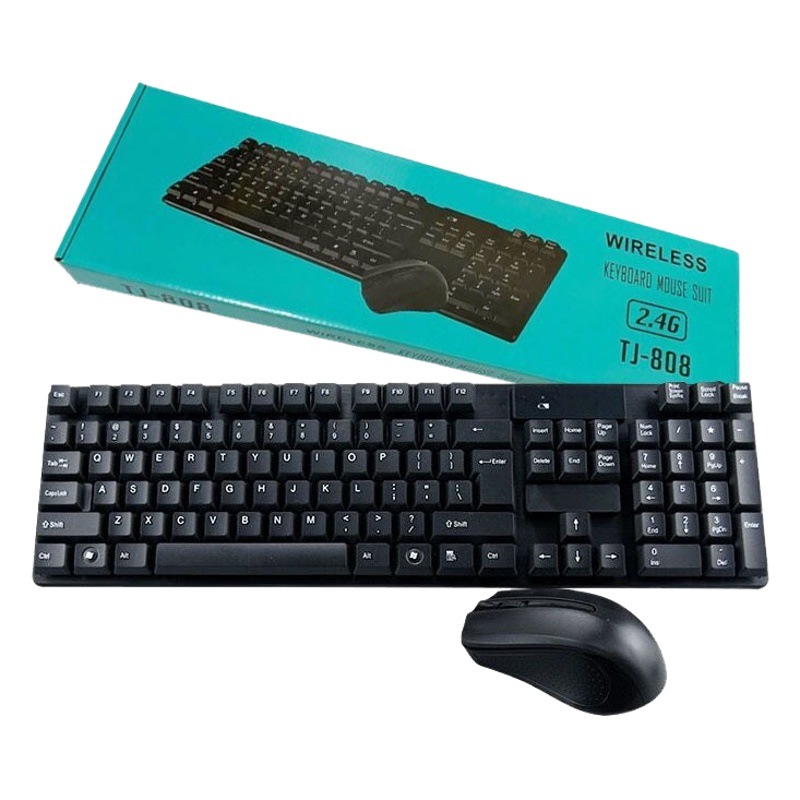 Set de teclado y ratón inalámbrico TJ-808 2.4G con teclas flotantes.