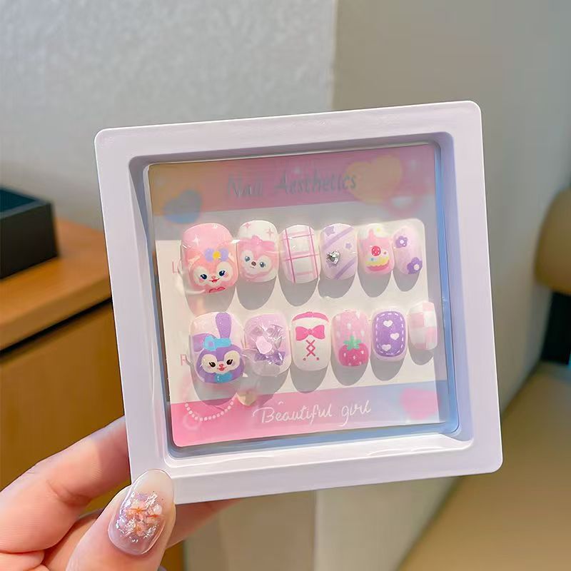 Caja de exhibición marco de fotos más taladro manicure suministro fuente de uñas DIY francés color delgado manicure falso salón al por mayor