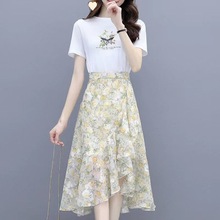 薄款新款修身不规则单件雪纺裙半身裙夏套装显瘦小香风套装2025