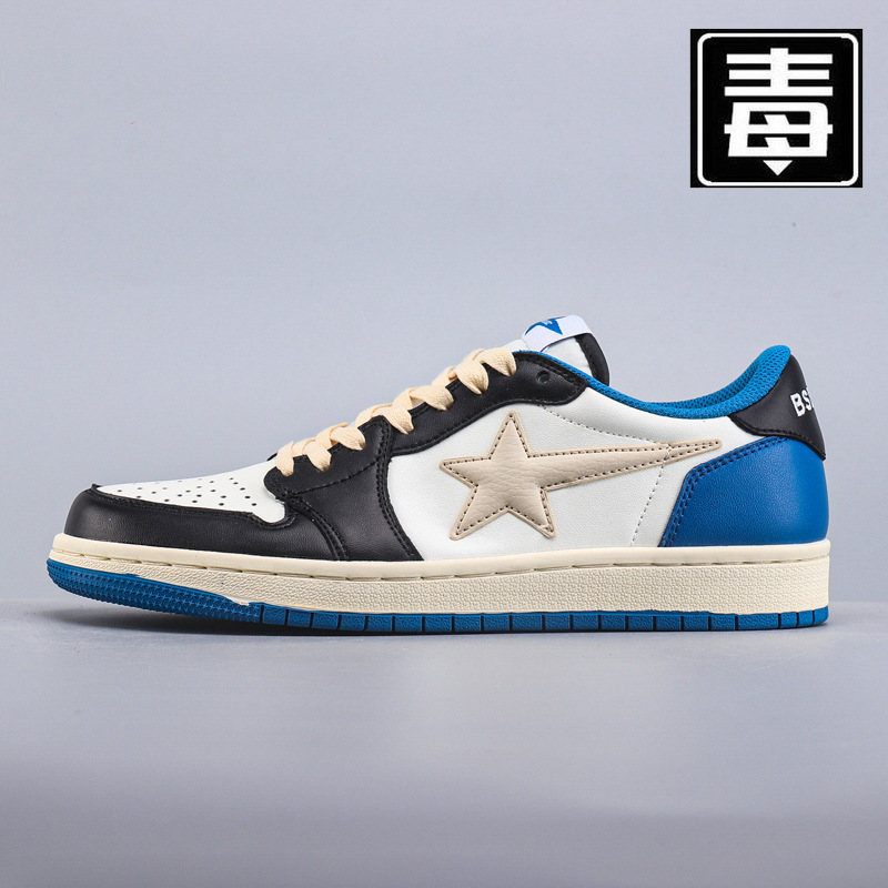 AJ Men's Shoes Spring Couple's Sports Shoes Student dunk Breathable Board Shoes Laser Blue Women's Trendy Shoes Putian