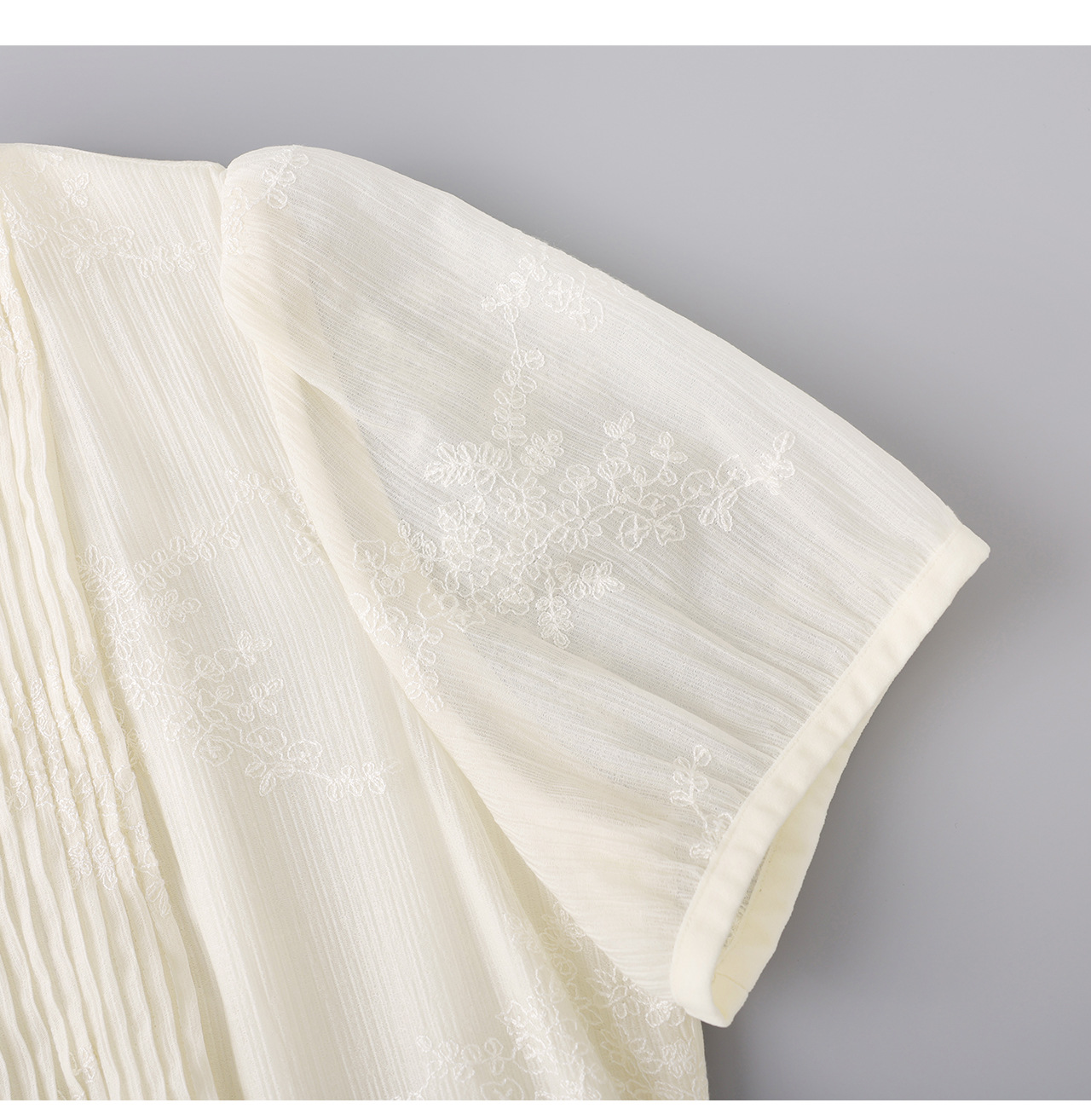 Váy maxi thêu hoa tay ngắn chất liệu tencel mềm mại — màu đen chi tiết 24