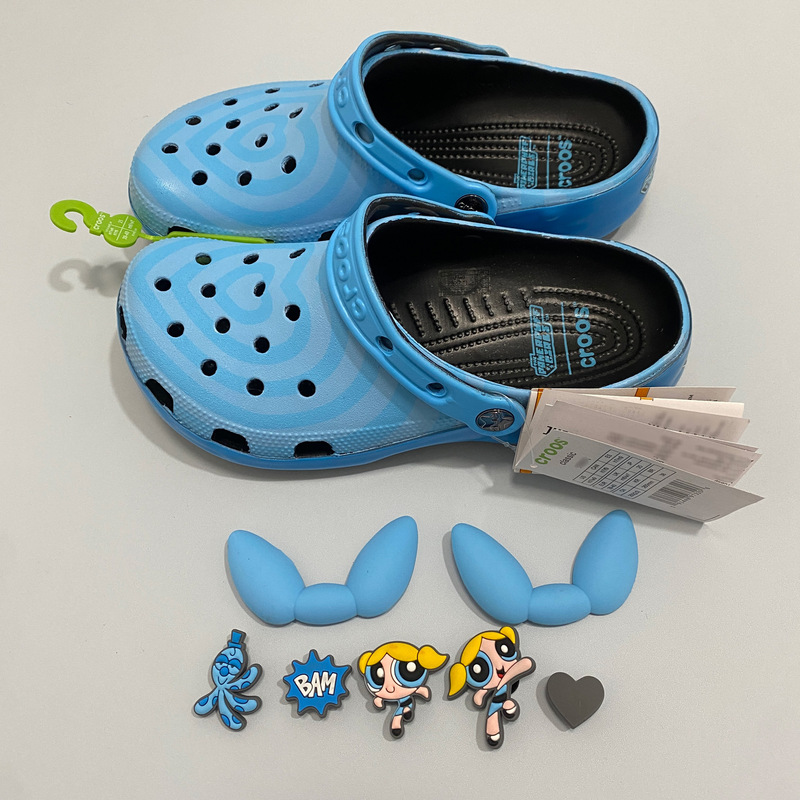 Powerpuff Girls 2Nd Generation Croc Shoes for Girls, Outdoor Non-Slip Eva Material Parent-Child Sandals and Slippers