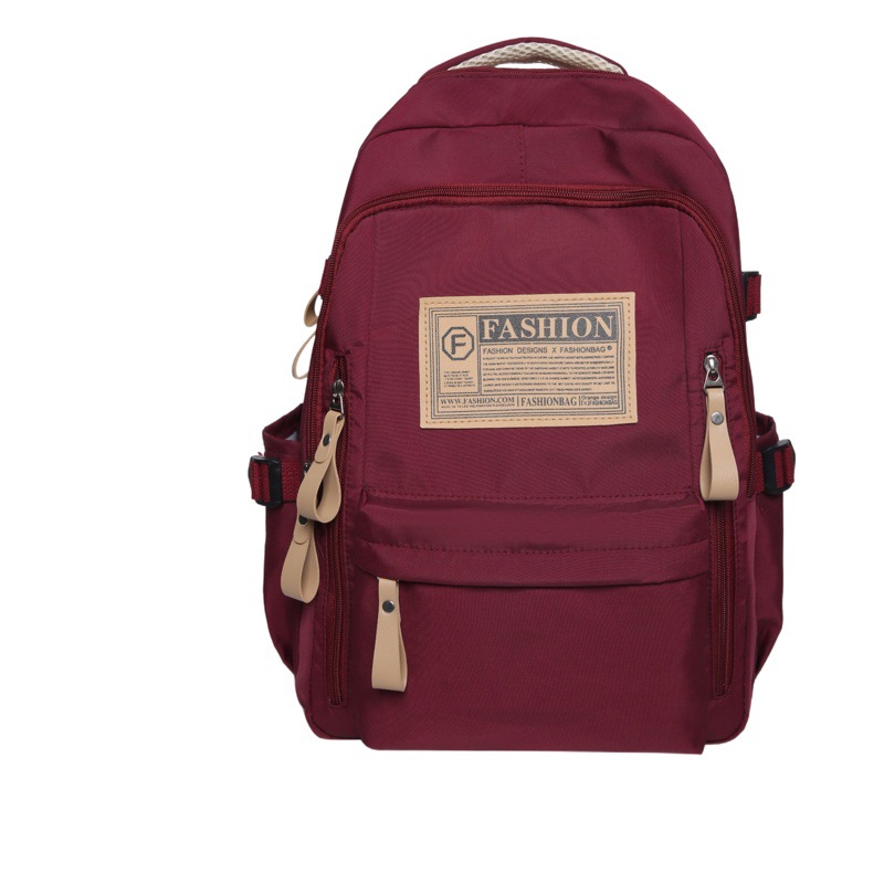 Mori mochila de color sólido de gran capacidad mujer estilo coreano versátil estudiante de secundaria mochila masculina estudiante universitario mochila