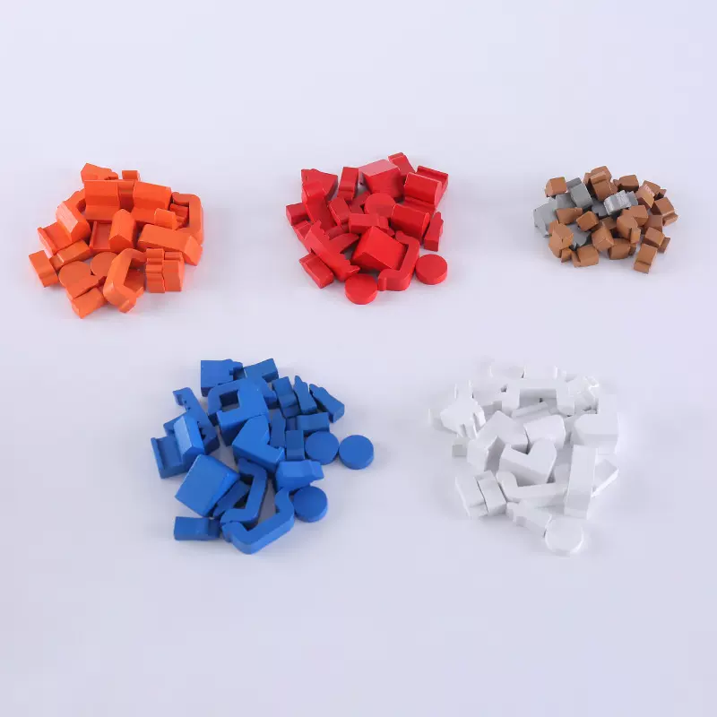 卡坦岛桌游木头骰子配件直角木制游戏飞行棋子玩具米宝小人厂家批