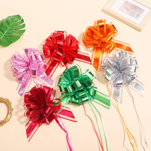 Cross-Border Amazon 30 # Medium Matte Metallic Ball Flower Christmas Gift Packaging Garland Ribbon Manufacturer Wholesale