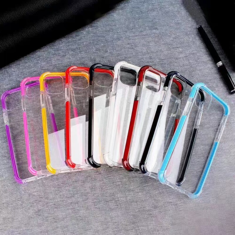 Suitable for Iphone14 15 16 17Pro Max Four-Corner Anti-Fall Acrylic Two-Color Mobile Phone Hard Shell Wholesale
