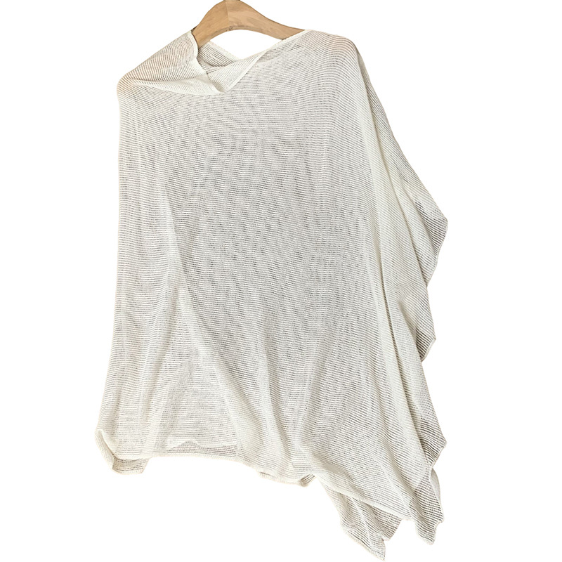 Chal para mujer, verano, nueva capa hueca transpirable de alta gama, diseño irregular, temperamento, suéter superior