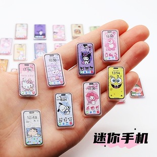 Mini simulation small mobile phone BJD phone toy Dollhouse miniature supermarket ornaments model doll house accessories