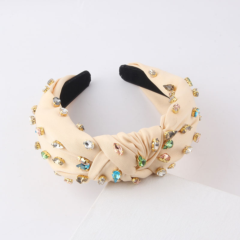 Artificial Rhinestones Inlay Material Baroque Style Geometric Cloth Inlay Artificial Rhinestones Hair Band