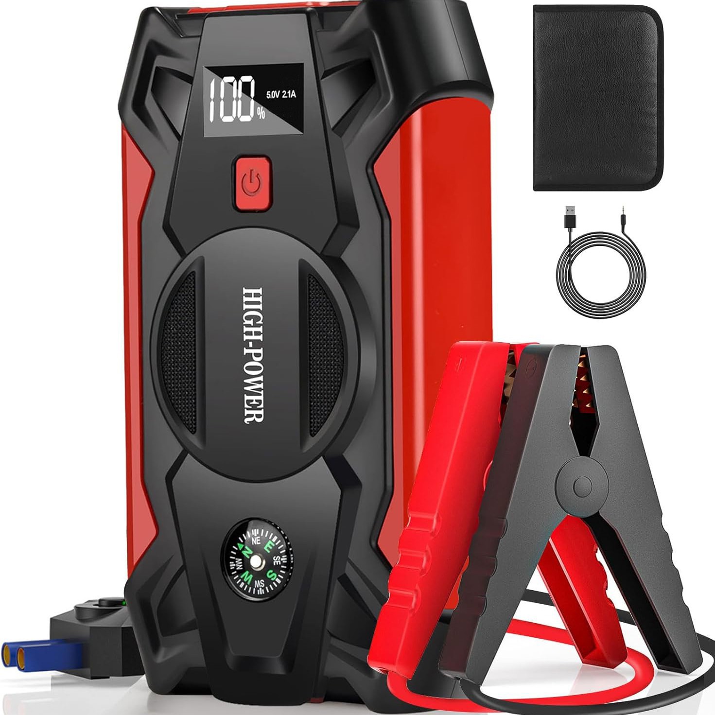 2025 nuevo comercio exterior para Jump starter 12V para encender y rescatar la fuente de alimentación de arranque de emergencia del vehículo