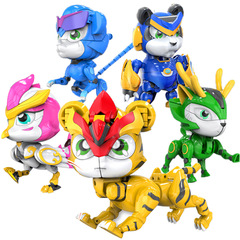 Piggy Hero Toy Super Star Cute Pet Transforming Union Robot Child Iron Fist Tiger Dinosaur Diary Set for Boys