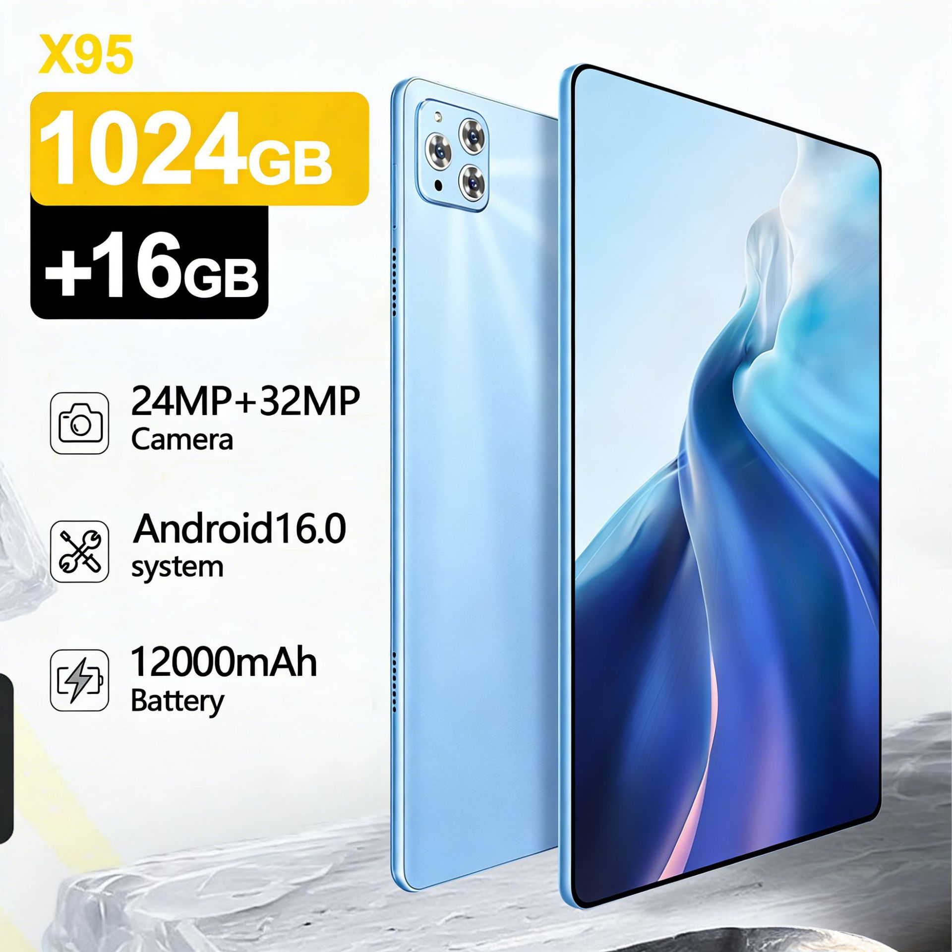 Cross-Border New Model 10.1inch Two-In-One Tablet Computer X95 Smart Electronic Device with Bluetooth Calling, Wholesale from Source Factory