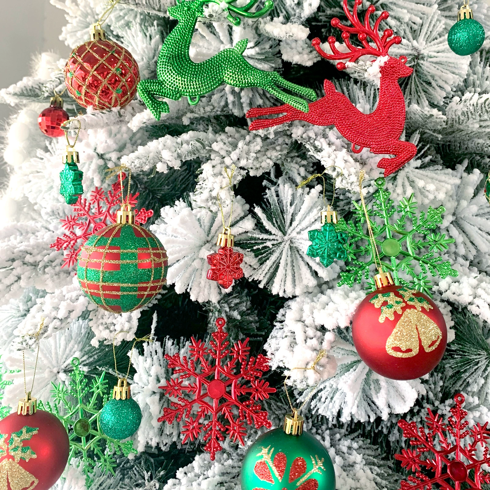 Рождественские пластиковые украшения, раскрашенная подвеска,
