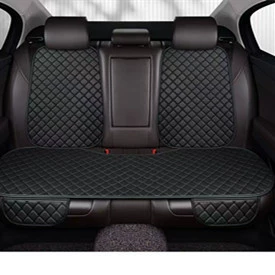 Car seat cushion four seasons | Seat cushion, seat cover - leather-four-corner-star-black-small-waist-back-row