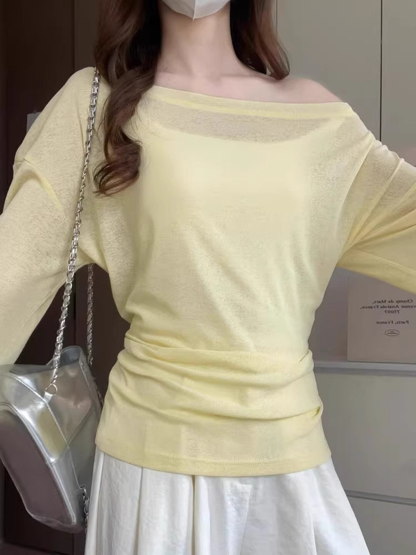 2025新款夏季薄款粉色冰丝海边绑带防晒罩衫女凉感微透甜辣妹t恤|undefined