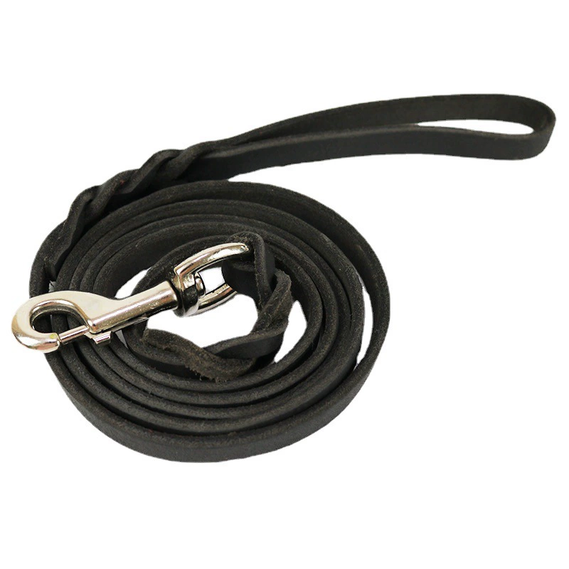 Leather Dog Leash, Premium Genuine Leather, Multiple Lengths (120–260 cm), 0.4 cm Thick
