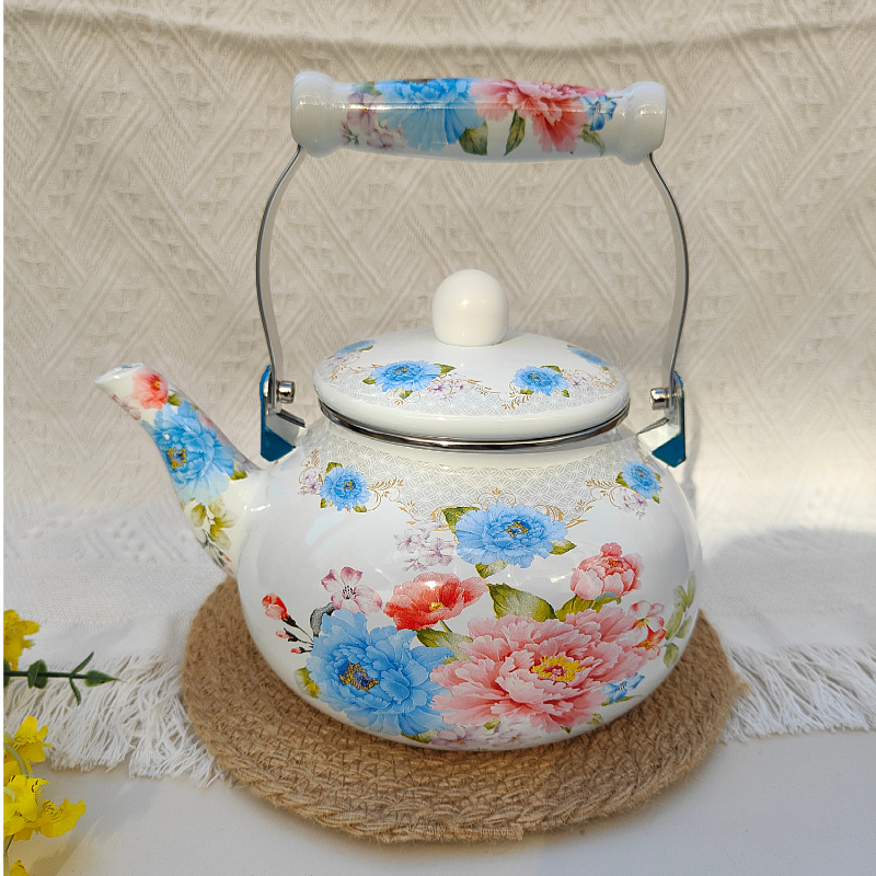 Suministro Directo de fábrica engrosada esmalte 5L tetera esmalte olla hervidor de gas Cocina de Inducción disponibles