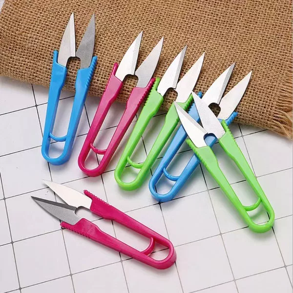 Single Cross Stitch Scissors Special Monochrome Small Scissors Color Plastic Yarn Shear Shear Shear U-shaped Line Repair Home