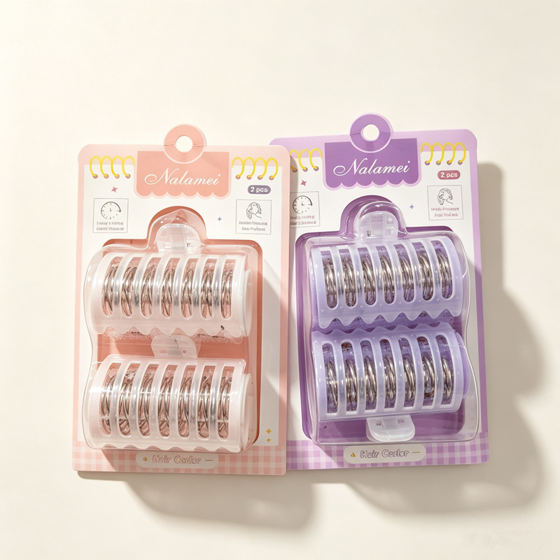 Two large-sized hair curlers, air bangs inward-curling hair curlers, short hair curling clips, large plastic curling rollers wholesale
