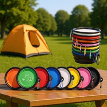 ✅跨境宠物折叠碗 宠物碗tpe旅行户外饮水便携狗碗伸缩碗厂家