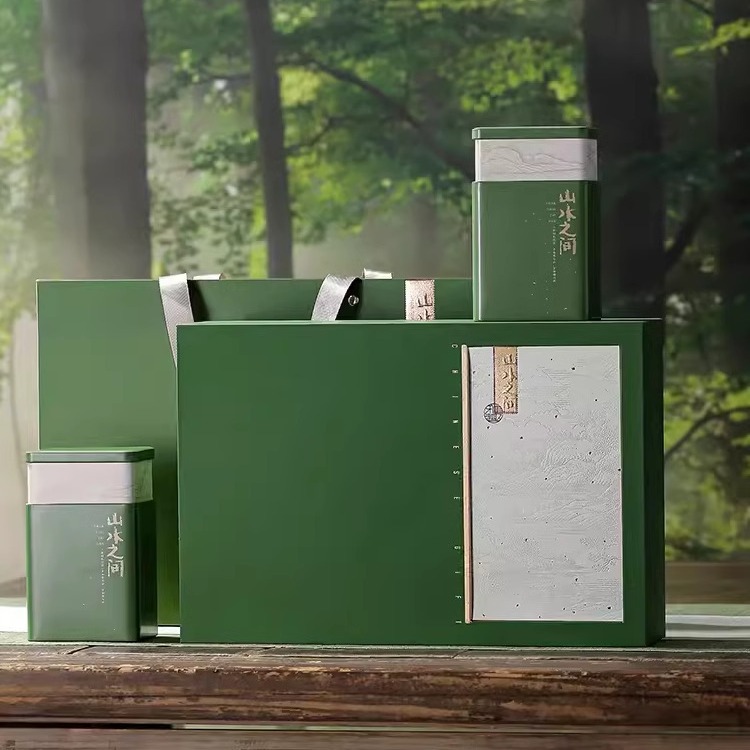 新款绿茶空礼盒龙井茶碧螺春信阳毛尖贡芽雀舌高档绿茶礼盒装空盒