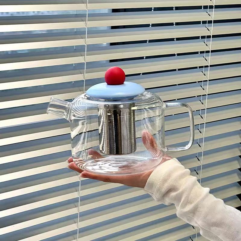 Refrigerator Cold Water Pitcher, High-Temperature Resistant, Large Capacity, Food-Grade Transparent Teapot, Household High-Appearance Glass Teapot