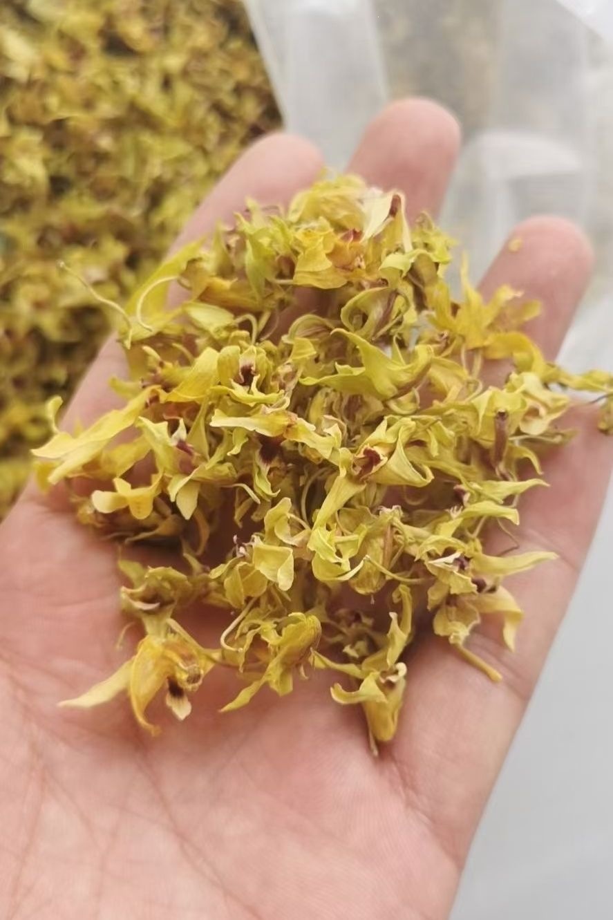 Tie Pi Shi Hu Flower Tea 200g Dried Dendrobium Officinale Flowers Huoshan Origin Wellness Herbal Tea specifications