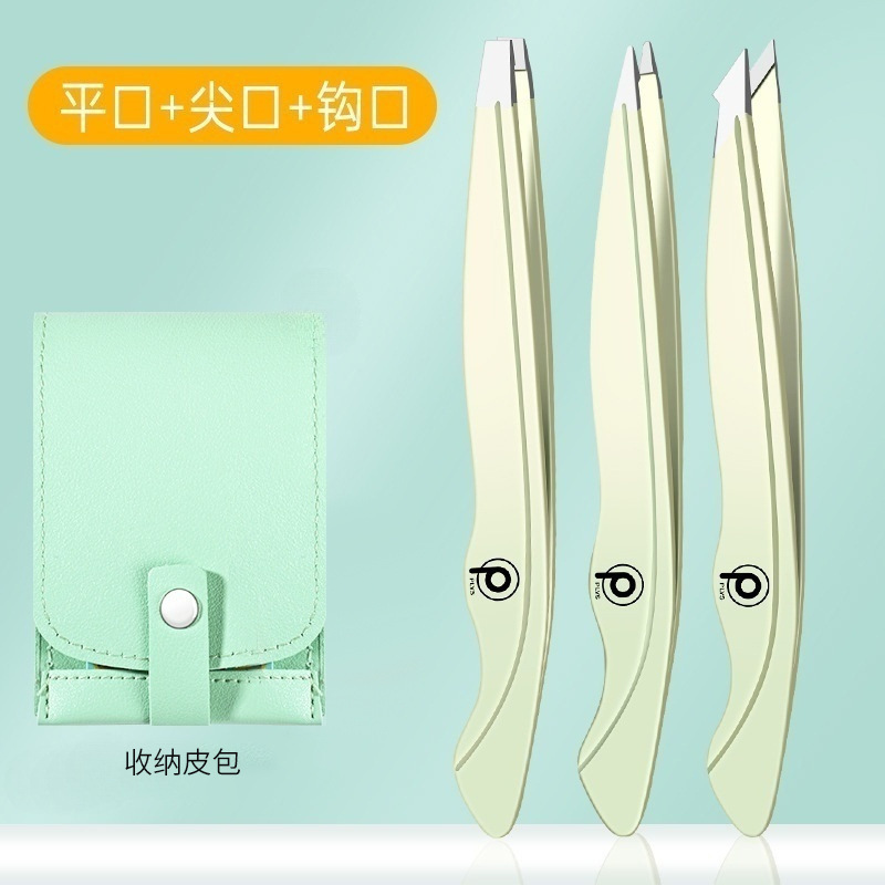 Herramientas de belleza maquillaje multipropósito cejas fórceps gradiente alto cejas de acero inoxidable cejas clip de barba de dibujo de cejas