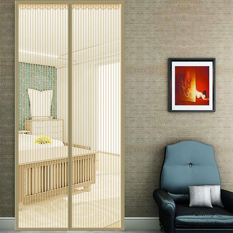 Sommer-Fliegenschutz Streifen Türvorhang Magnetisch Selbstklebend Bohnerfreie Installation Haushalt Magic Tape Trennwand Moskitonetz Fenster-Türvorhang