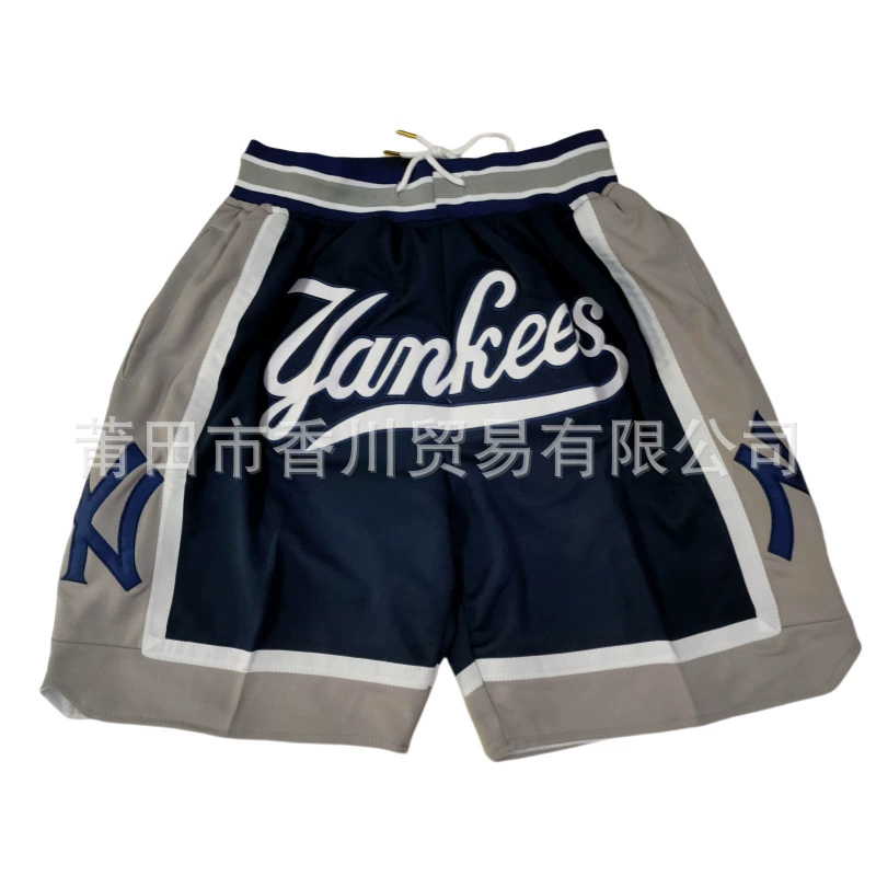 Шорты (JD) в стиле MLB/NFL, с вышитыми логотипами, лёгкие и дышащие, S–XXL