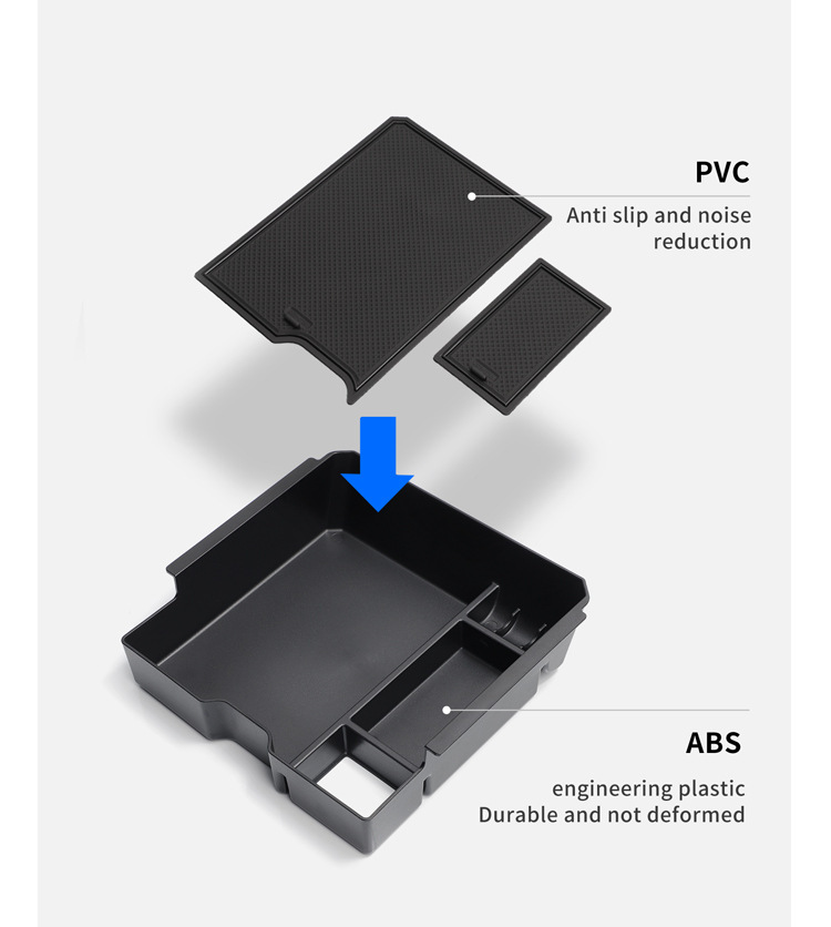 Suitable for 19-25 Models of Ford Ranger Center Console Armrest Storage Box Car Storage Accessories Modification
