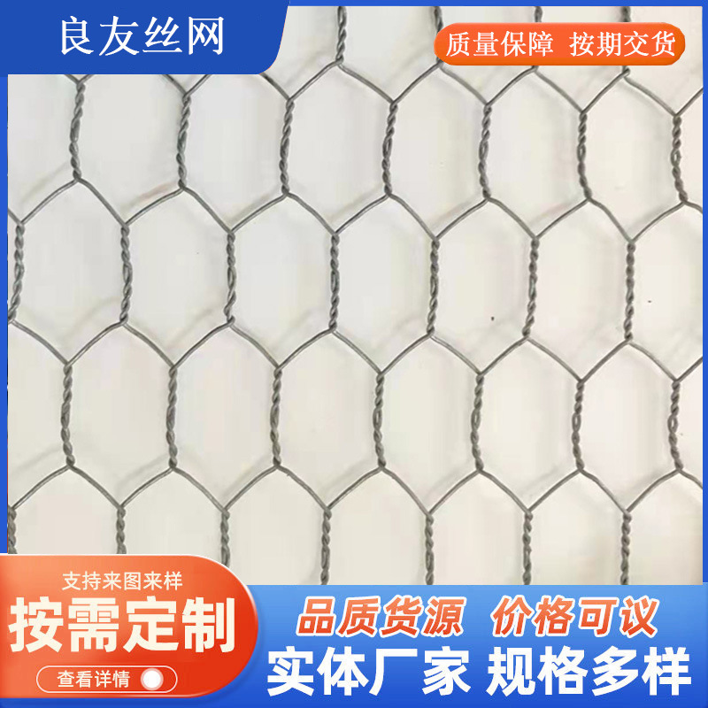 镀锌六角网正反拧编织热镀锌铁丝网防护养殖捕鱼网后热镀锌