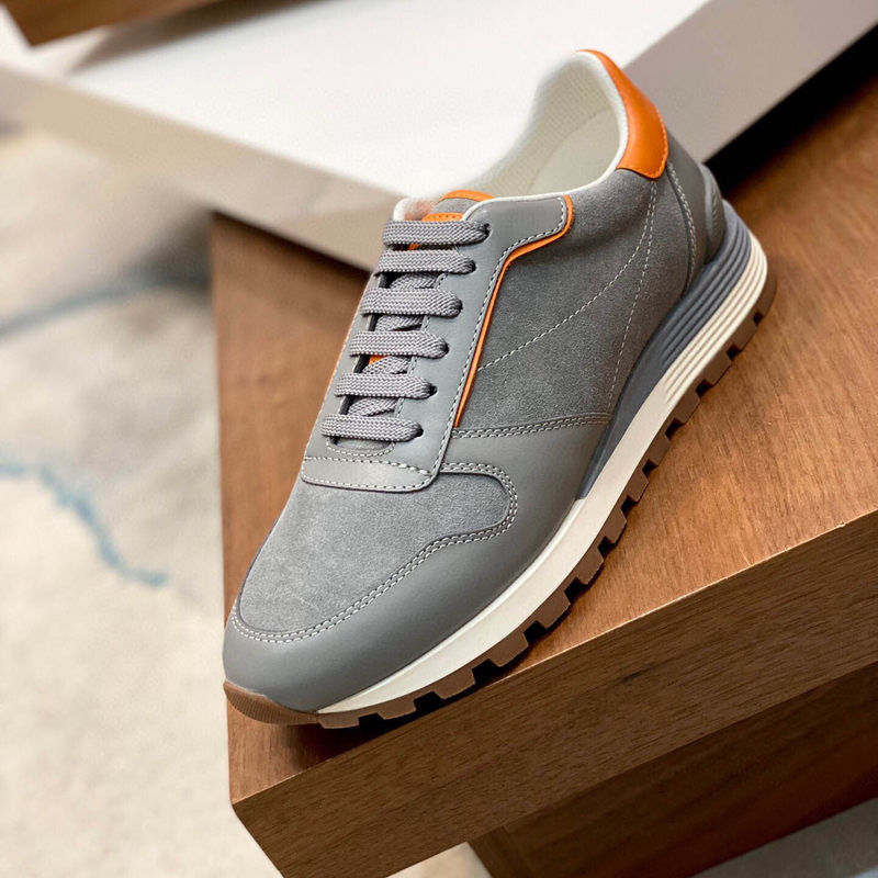 Autumn New High-End Men's Shoes, Genuine Leather Patchwork, Round-Toe Lace-Up Casual Shoes, European Fashion, Comfortable and Versatile Trendy Shoes