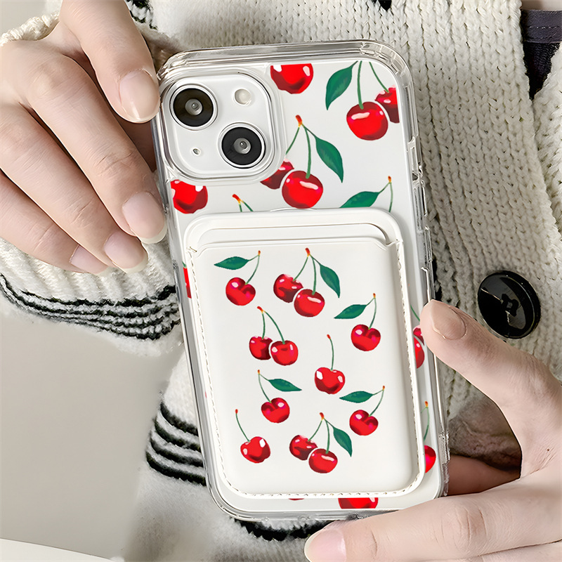 45g Weight Samsung Applicable Brands Phone Cases Classification PC, tpu Material Cherry, Bow Knot Pattern Simple Style, Classic Style Style PC Tpu Cherry Bow Knot Simple Style Classic Style Phone Cases Phone Accessories 13