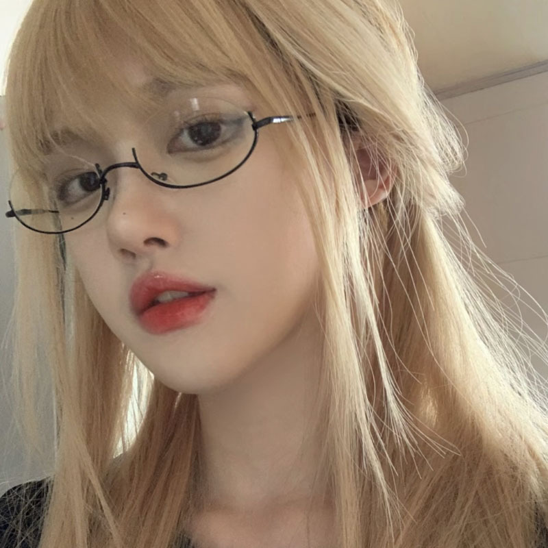 일본 애니메이션 순수한 원하는 코스프레 하반부 프레임 안경 프레임 근시 학생 안경 사진 소품