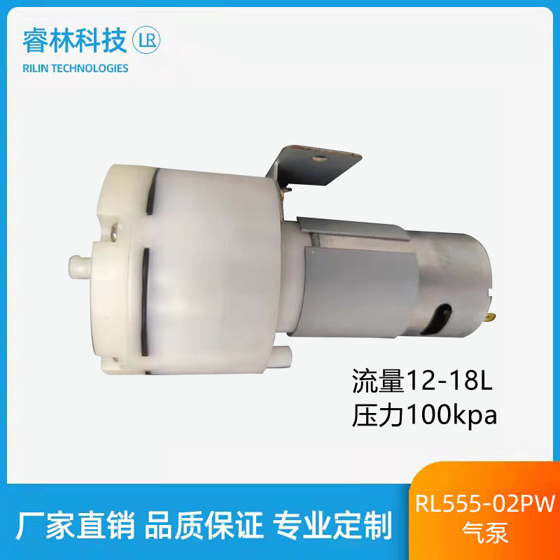 RL555-02PW 微型真空泵 555气泵 大流量充气泵 镀膜机气泵