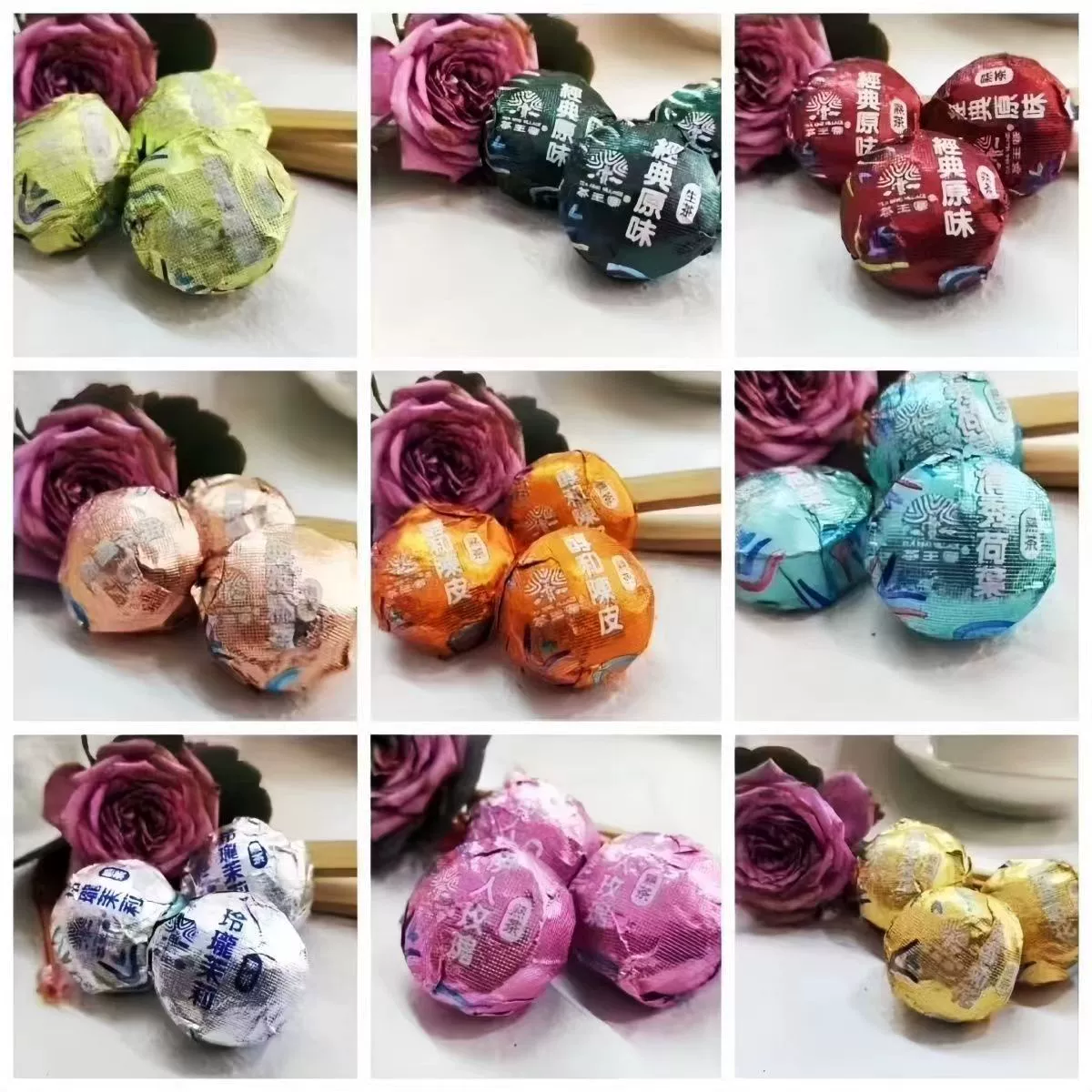 Цветочный аромат Yunnan Pu'er Tea Мини-вареный чай с листьями лотоса Розовая жасминовая хризантема Chenpi клейкая рисовая ароматная оригинальная подарочная коробка