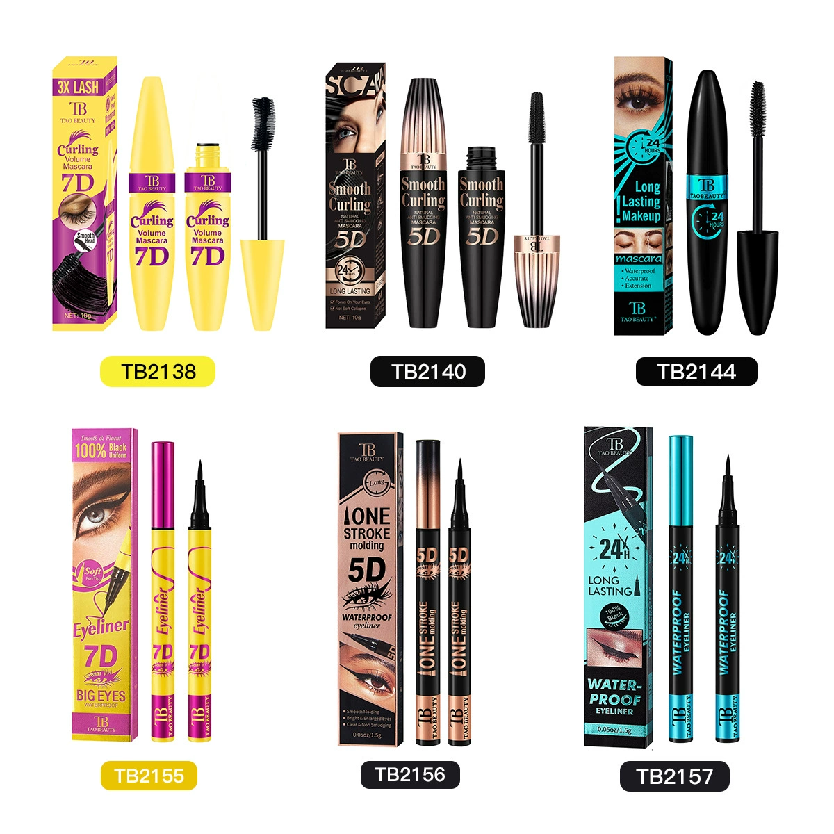 Эксклюзивная тушь Tao Beauty для длинных, густых и завитых ресниц, тушь-праймер, водостойкая подводка для глаз.
