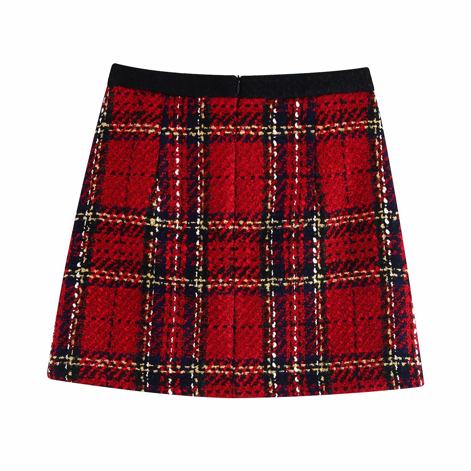 plaid mini tweed skirt  NSAM29273