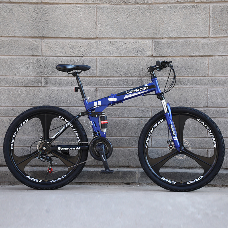 24/26-inch foldable mountain bike, durable for long-distance travel, suitable for cross-border trade, easy to fold and store in the trunk