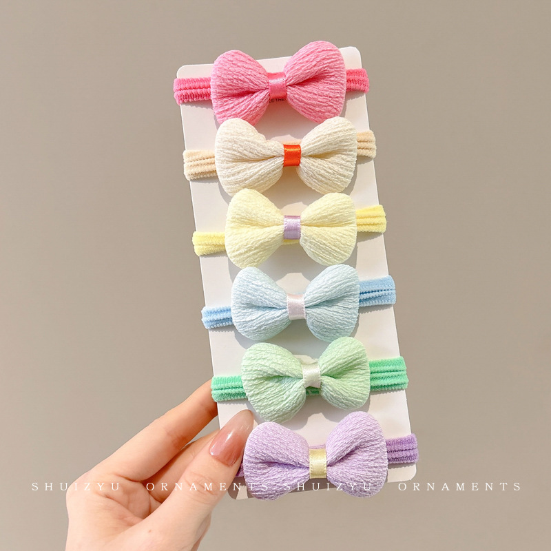 Papá Noel correa de goma para niños navideños vestido de cabello jardín de infantes bebé anillo de cabello de Navidad atmósfera accesorios