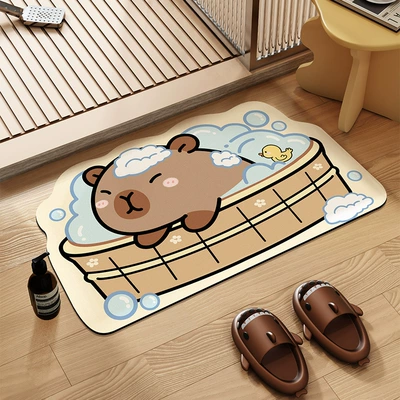 Non-slip Foot Mat Carpet – Avtomobil döşəmə paspasları - dy-capybara-soak-bath-lie-on-the-edge-of-the-basin-4060cm-diatom-mud