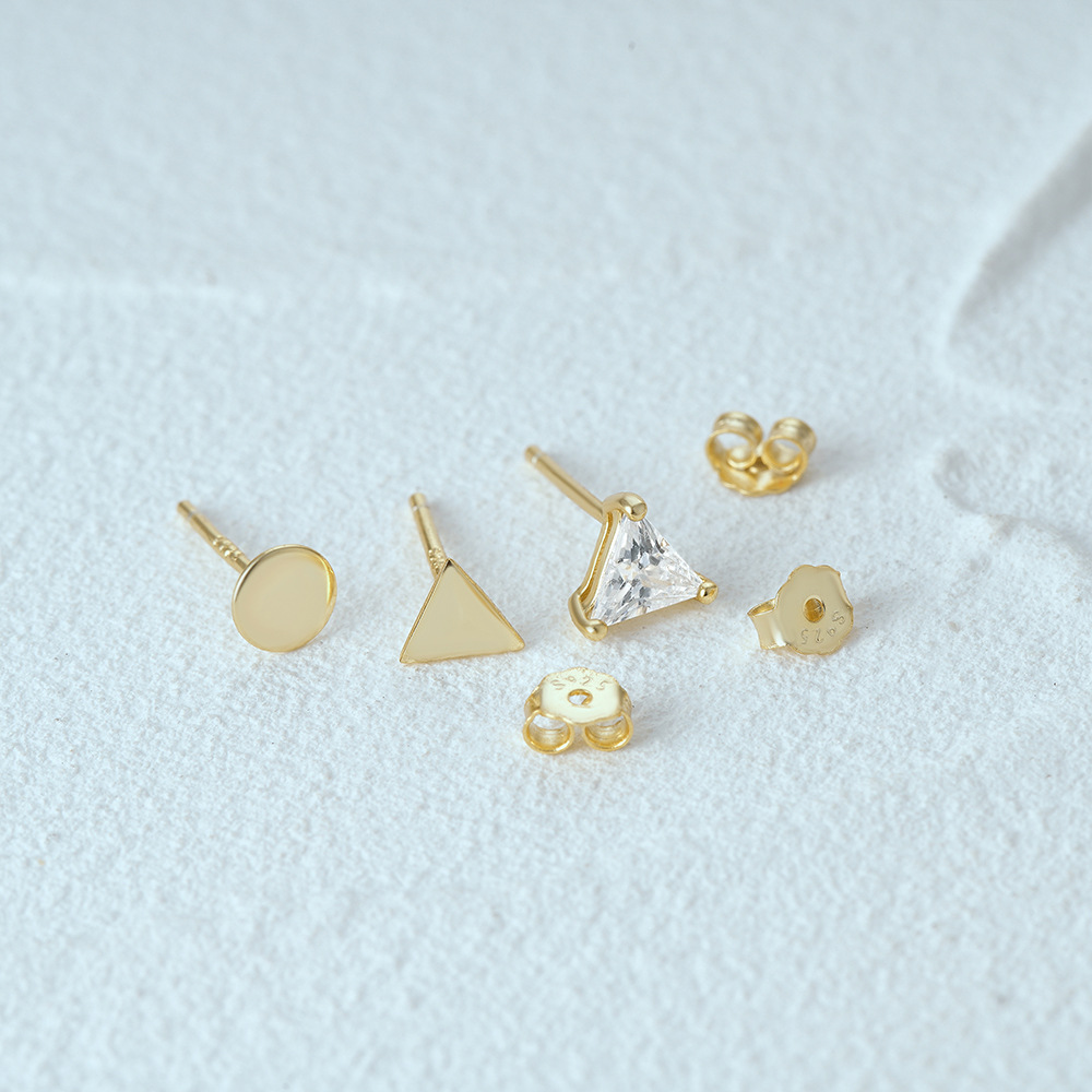 1 Set Simple Style Star Butterfly Plating Sterling Silver Ear Studs display picture 53